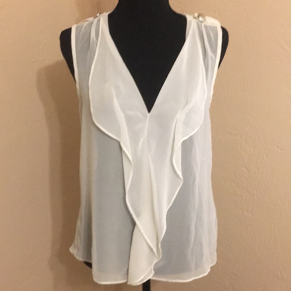 Sheer off White Blouse